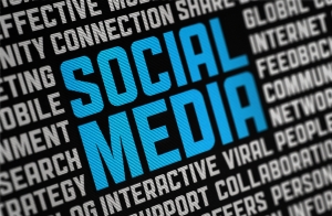 Social media on electronic display